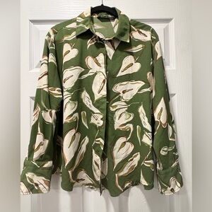 Zara Olive Leaf Print Shirt